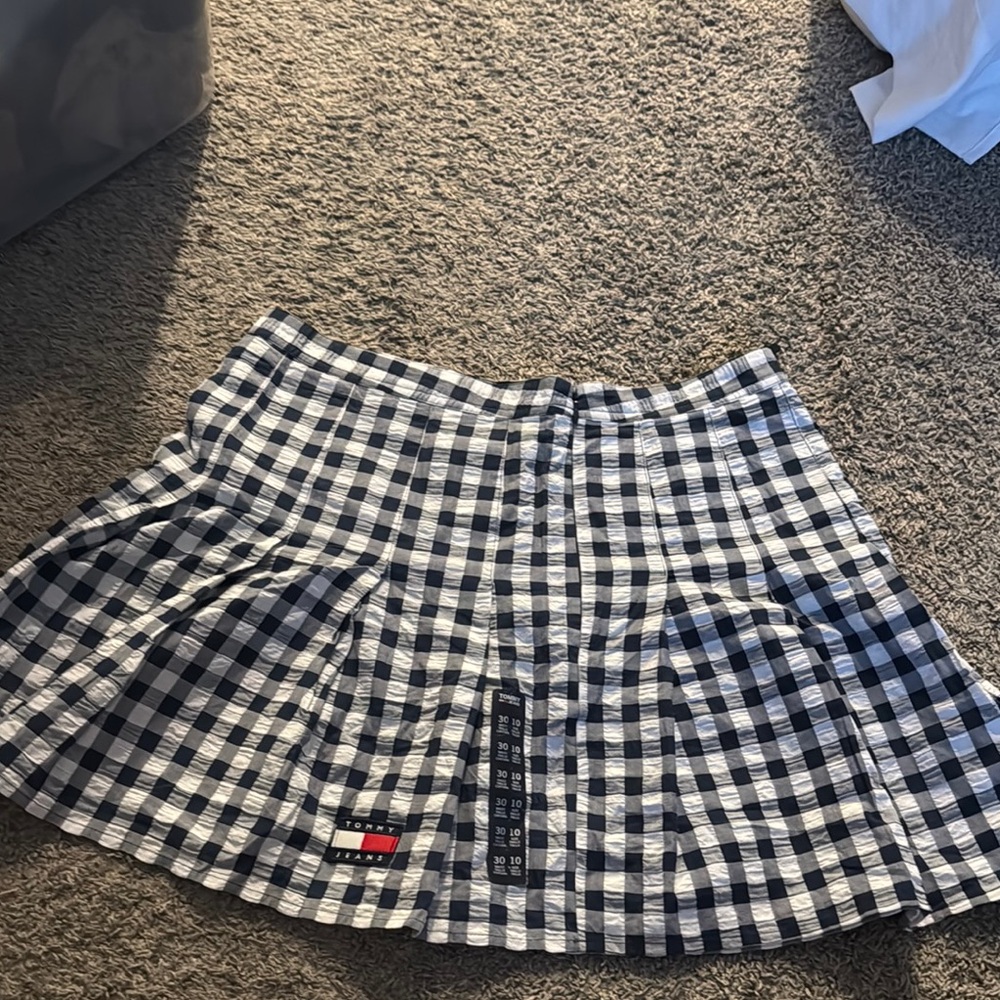 Tommy Hilfiger navy blue  and White Checkered Skirt